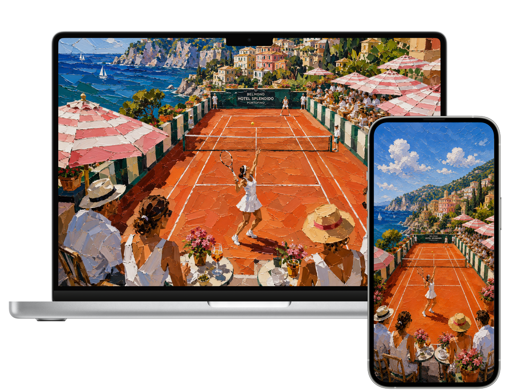 Dolce Vita Collection – 6 Oil Painting Wallpapers (MacBook & iPhone)