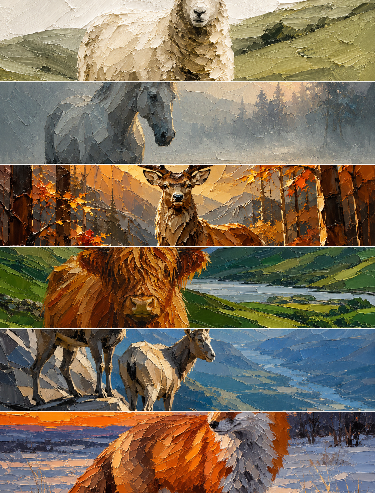 Pastoral Collection – 6 Oil Painting Wallpapers (MacBook & iPhone)